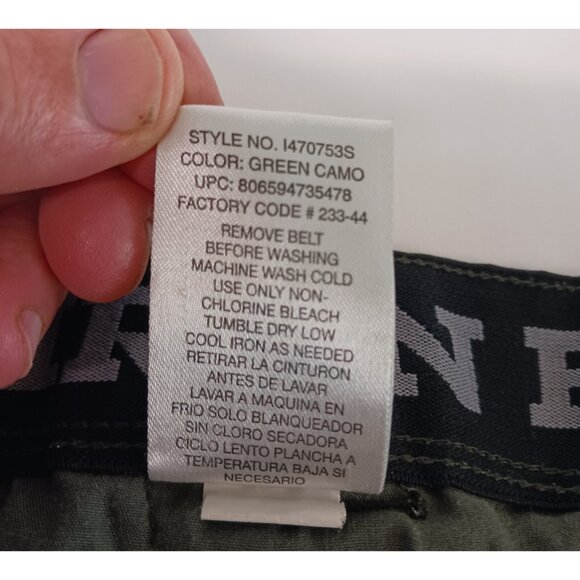 Iron Flex Shorts Men's 40 Green Camo 8 Pockets Cargo Hunting Fishing 98% Cotton - Picture 9 of 10